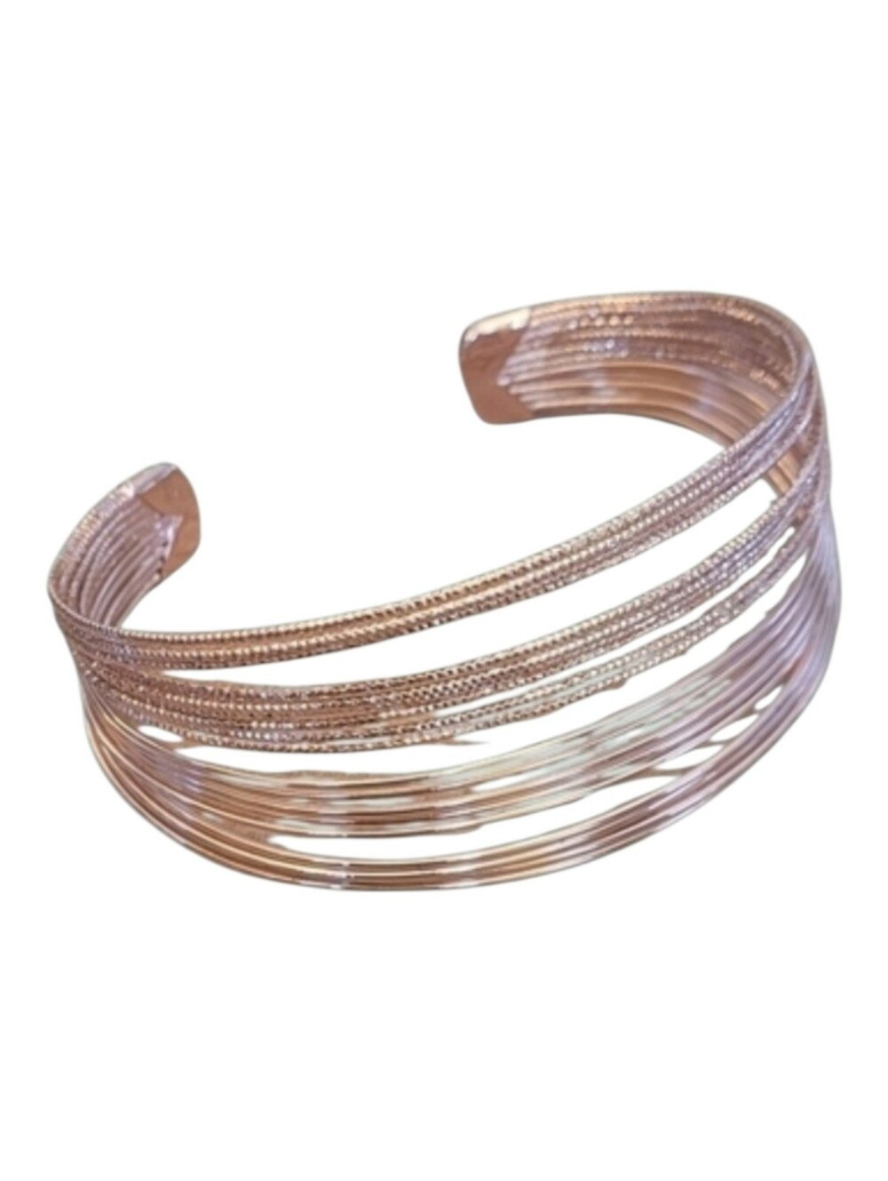 🥳4/$25!🥳 NWOT Elegant Gold Multi-Row Open Cuff Bracelet for Women